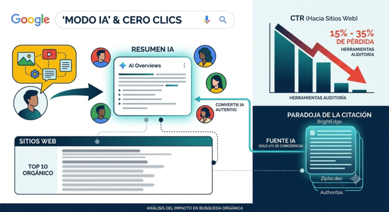 Google consolida el «Modo IA» y se acentúa el fenómeno cero clics
