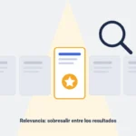 Ilustración: un resultado destacado que sobresale entre otros resultados de búsqueda