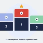 Ilustración: podio con videos en primer, segundo y tercer lugar